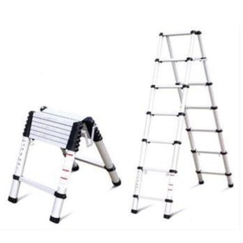 Aluminum folding telescopic ladders